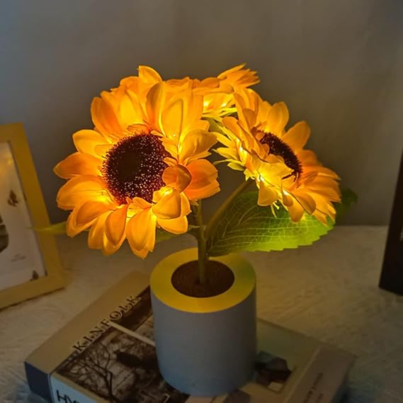 Lśniąca lampa słonecznika