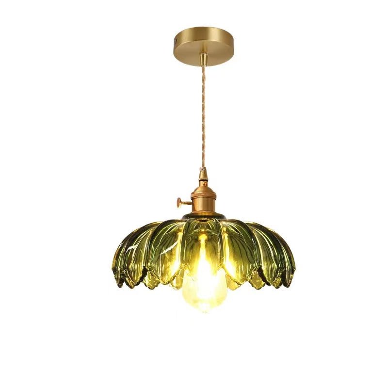 Vintage szklana lampa wisząca