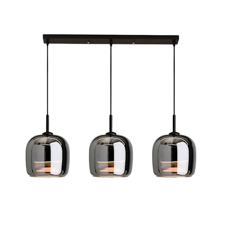 Skandynawska czarna szklana lampa wisząca