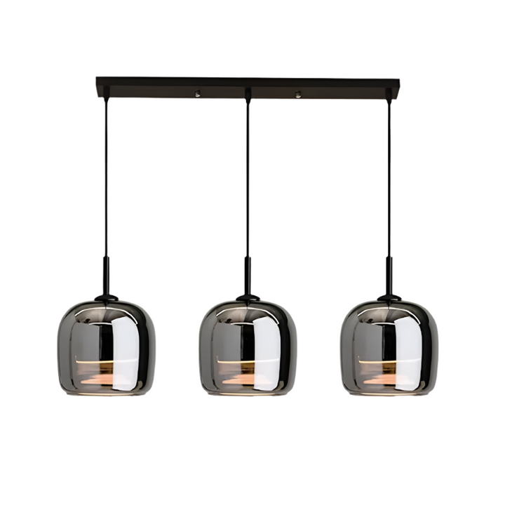 Skandynawska czarna szklana lampa wisząca