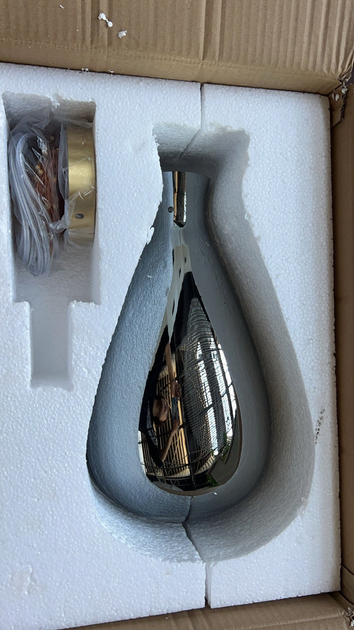 Nowoczesna Szara Szklana Lampa Wisząca z Gwiazdami