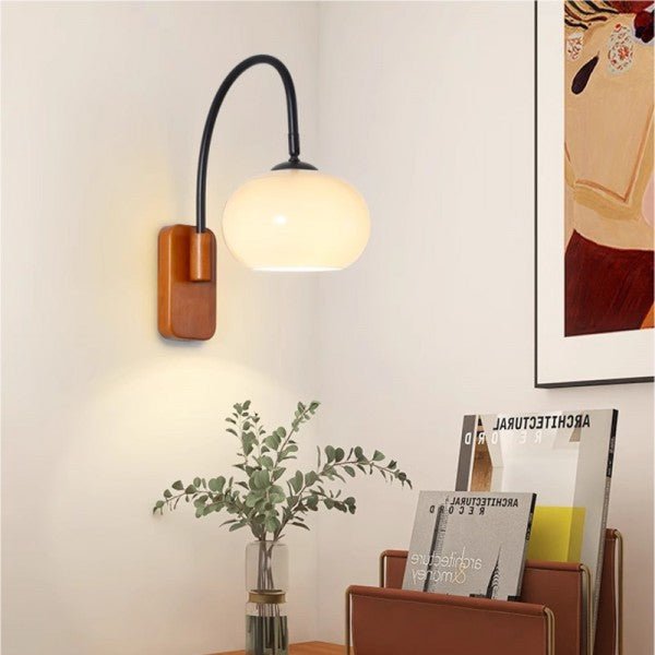 Lampa Ścienna Szklana Bauhaus Kaki