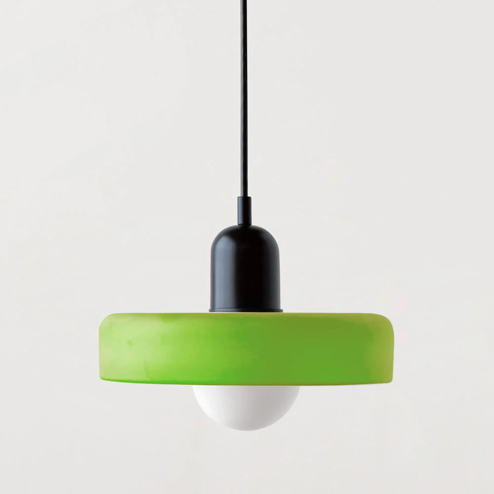 Lampa wisząca Bauhaus z kolorowego szkła