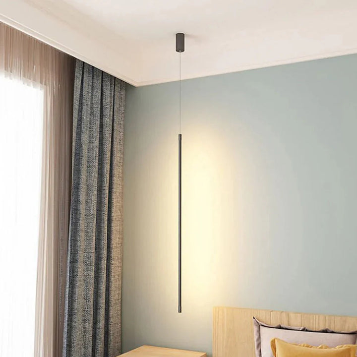 Minimalistyczna długa lampa wisząca LED z aluminium