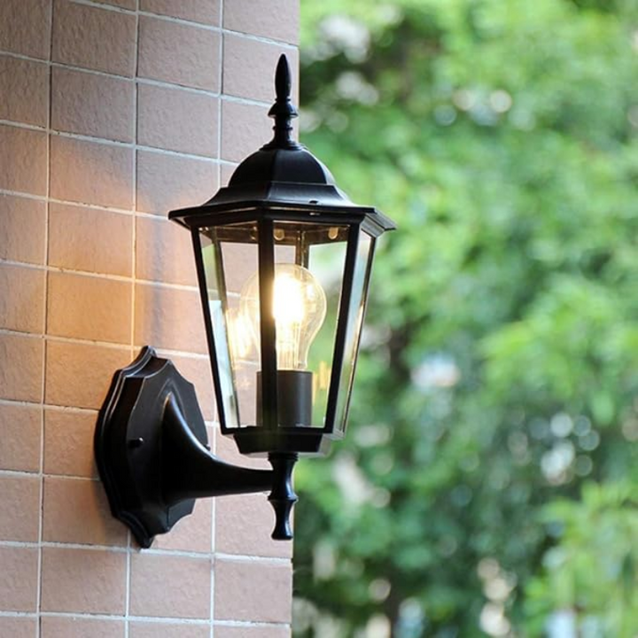 Retro Szklana Zewnętrzna Lampa Ścienna do Ogrodu