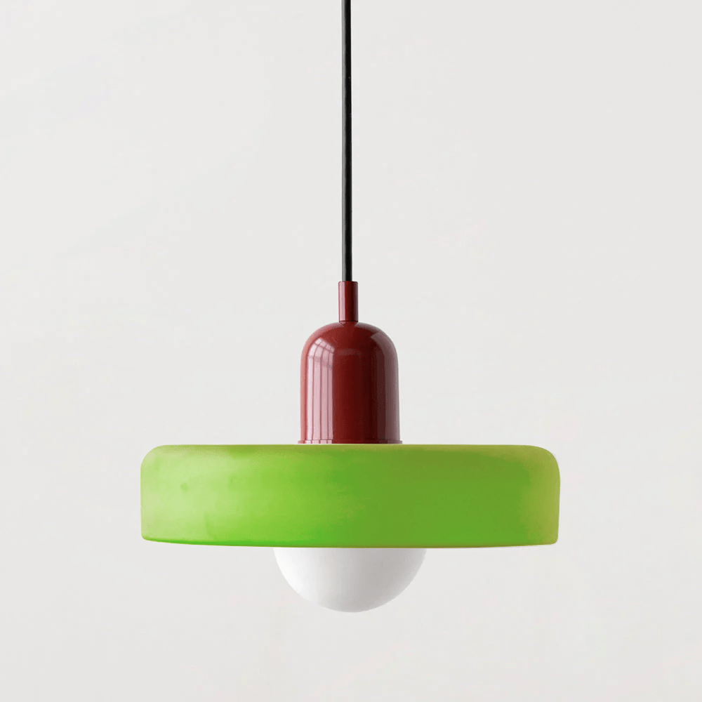 Lampa wisząca Bauhaus z kolorowego szkła