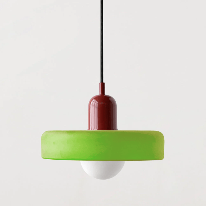 Lampa wisząca Bauhaus z kolorowego szkła