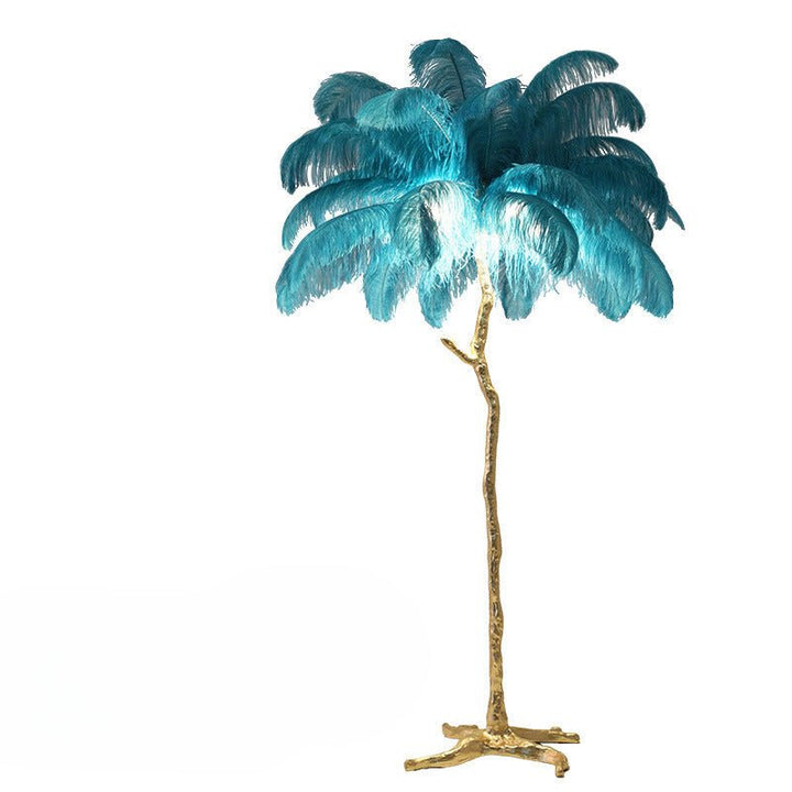 Lampa Podłogowa z Piór Strusich Nordic