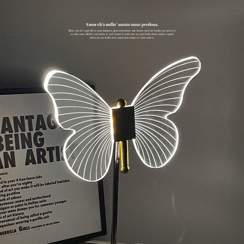 Lampa Stołowa Kryształowa Motyl
