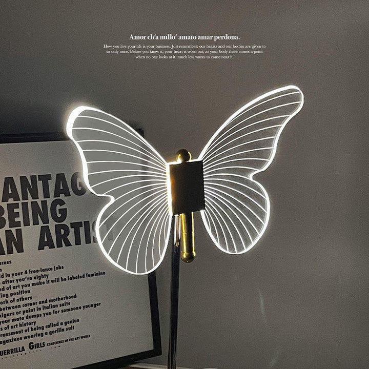 Lampa Stołowa Kryształowa Motyl