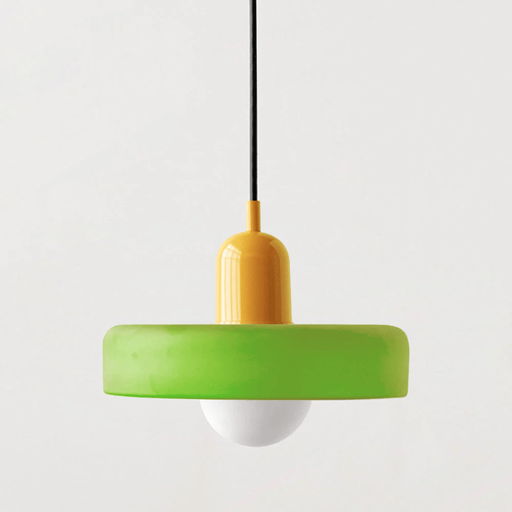Lampa wisząca Bauhaus z kolorowego szkła
