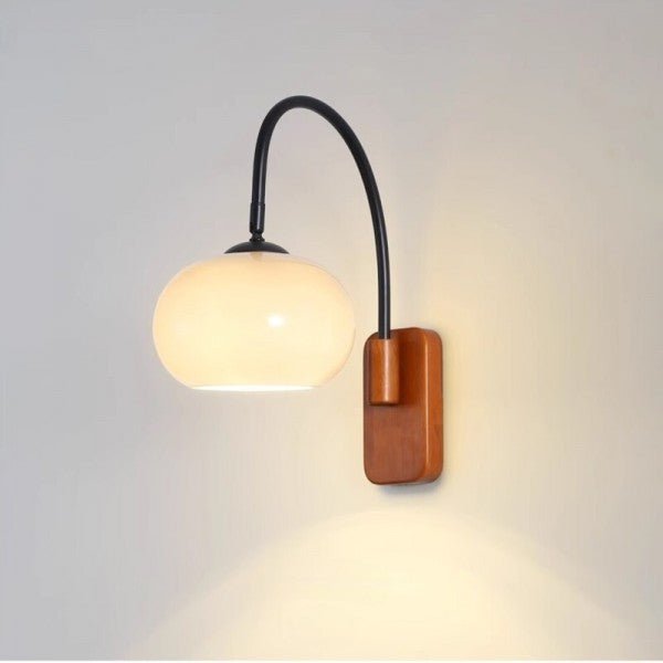 Lampa Ścienna Szklana Bauhaus Kaki