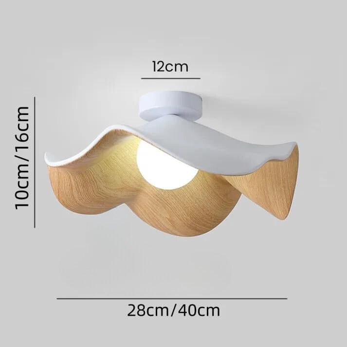 Skandynawska lampa sufitowa Lotus z żywicy