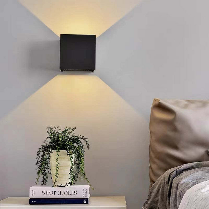 Nowoczesna Aluminiowa Wodoodporna Lampa LED na Ścianę do Użytku Wewnętrznego i Zewnętrznego