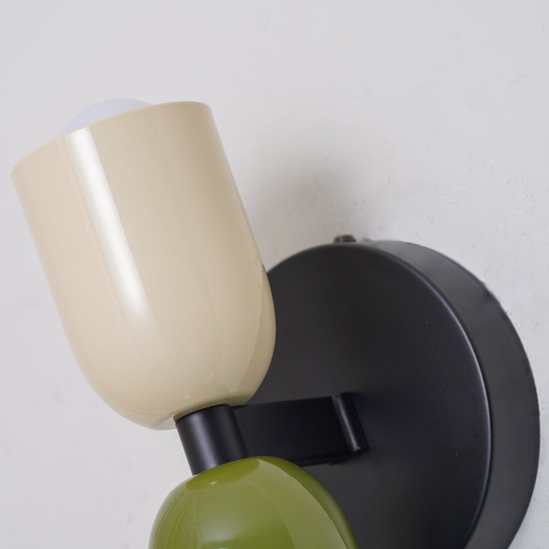 Vintage Dubbel Hoofd Kreatywna Lampa Ścienna Deco