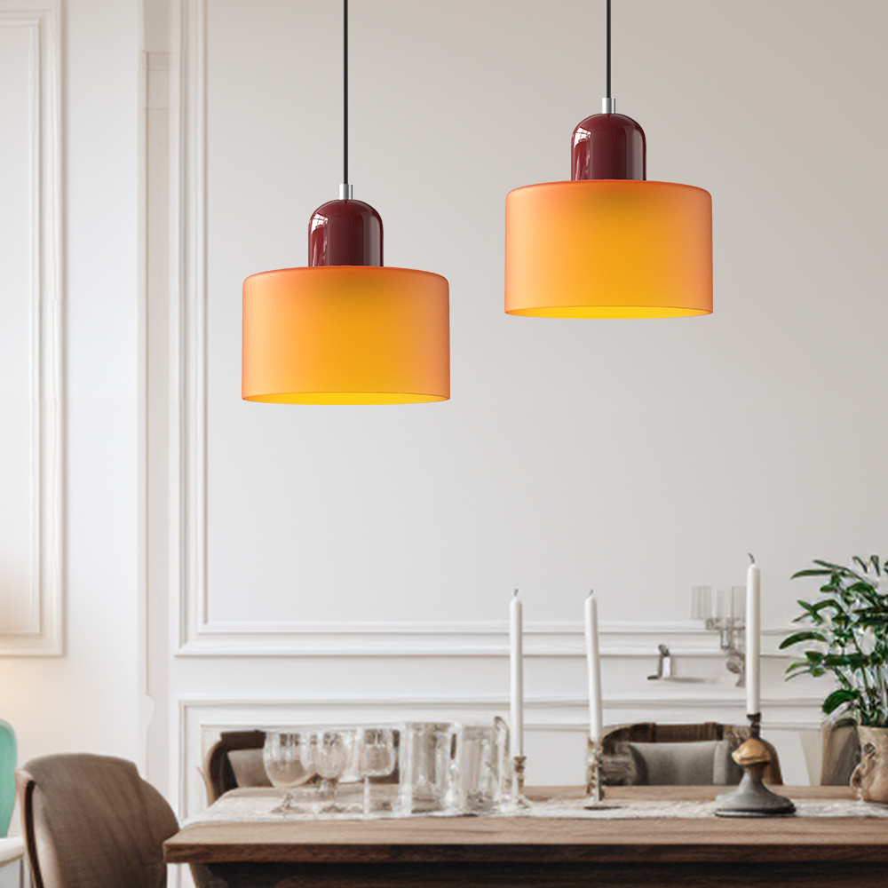 Szklana lampa wisząca Bauhaus