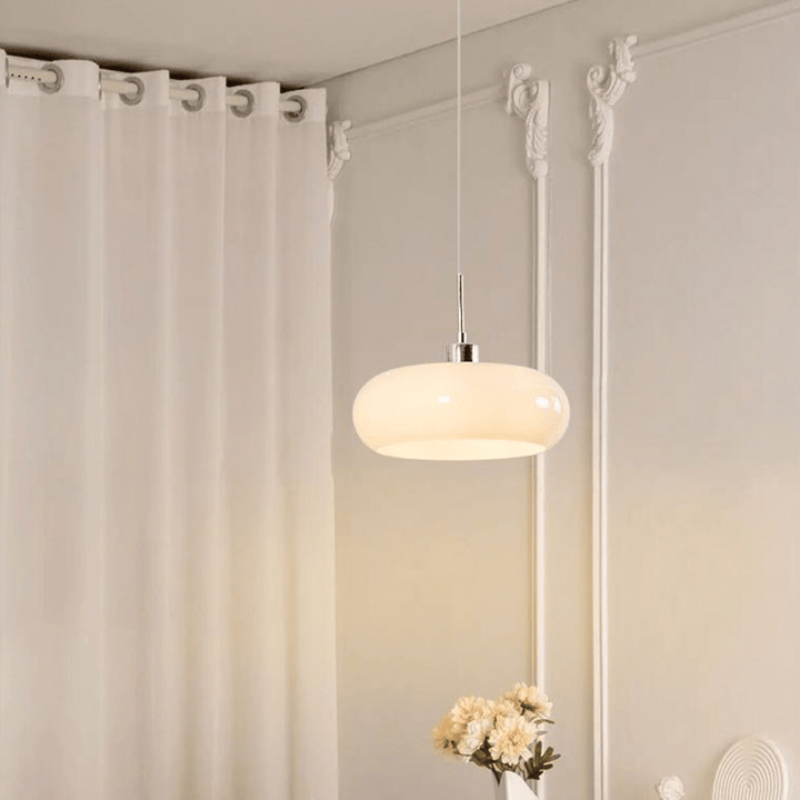 Lampa wisząca Hailie w kształcie bochenka ze szkła