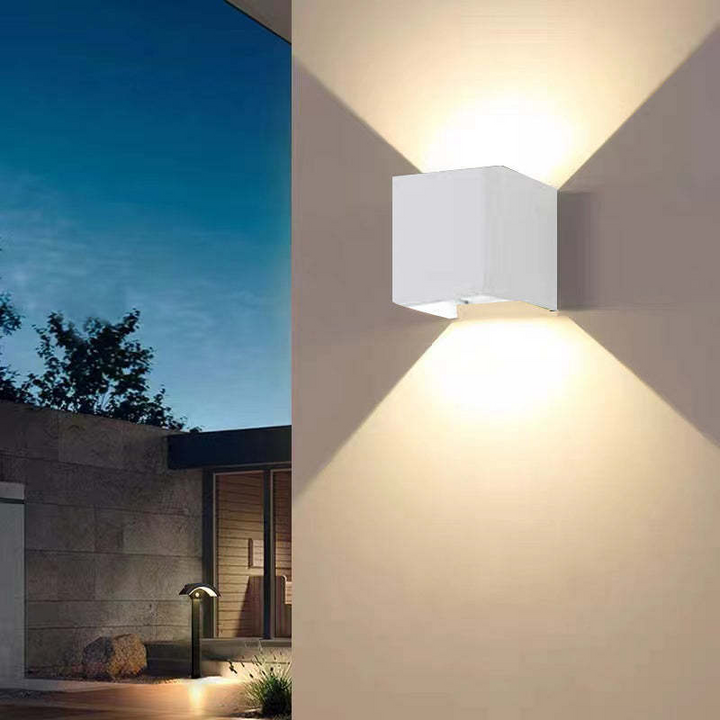 Nowoczesna Aluminiowa Wodoodporna Lampa LED na Ścianę do Użytku Wewnętrznego i Zewnętrznego