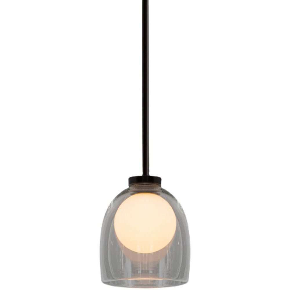 Nowoczesna lampa wisząca z szklanym kloszem