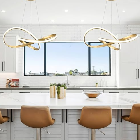 Minimalistyczna Złota Lampa Wisząca LED