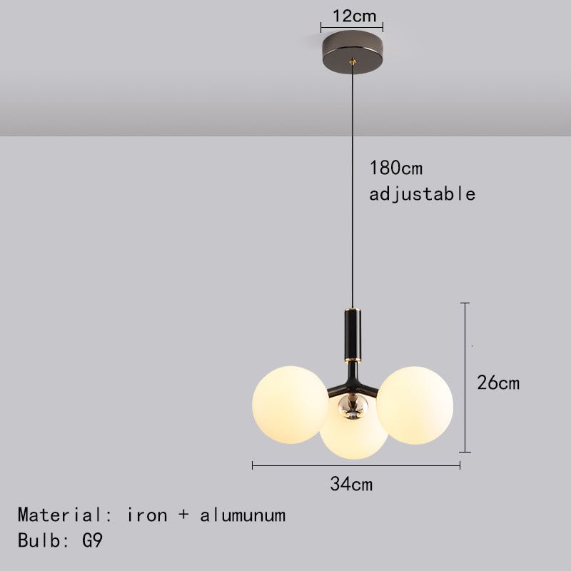 Luksusowa szklana lampa wisząca w stylu nordyckim
