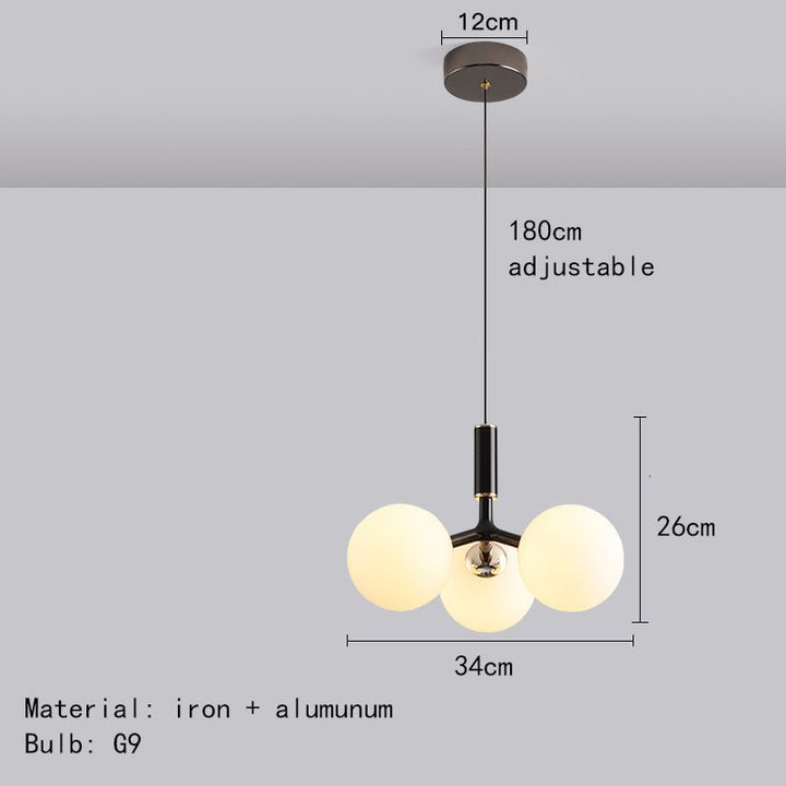 Luksusowa szklana lampa wisząca w stylu nordyckim
