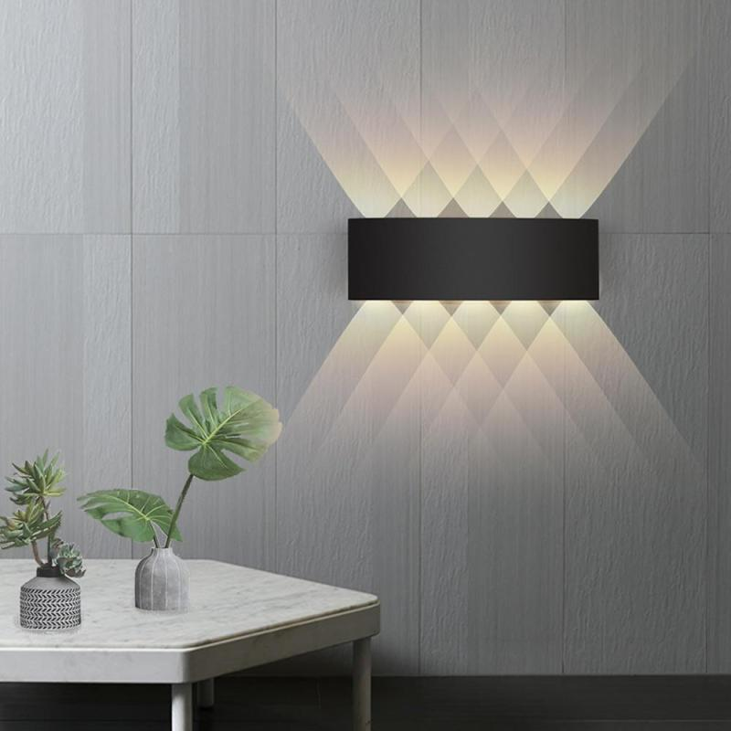 Zewnętrzna wodoodporna aluminiowa lampa LED na ścianę