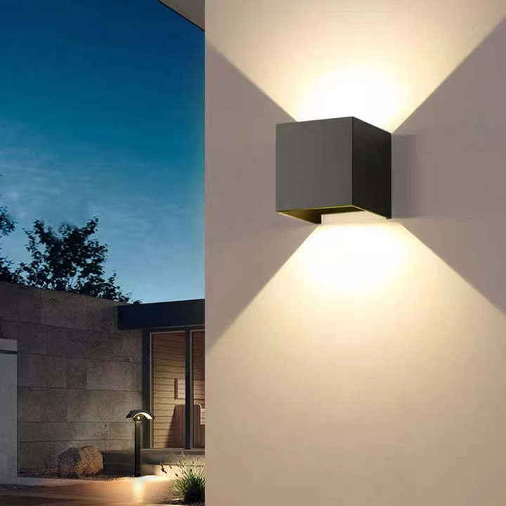 Nowoczesna Aluminiowa Wodoodporna Lampa LED na Ścianę do Użytku Wewnętrznego i Zewnętrznego