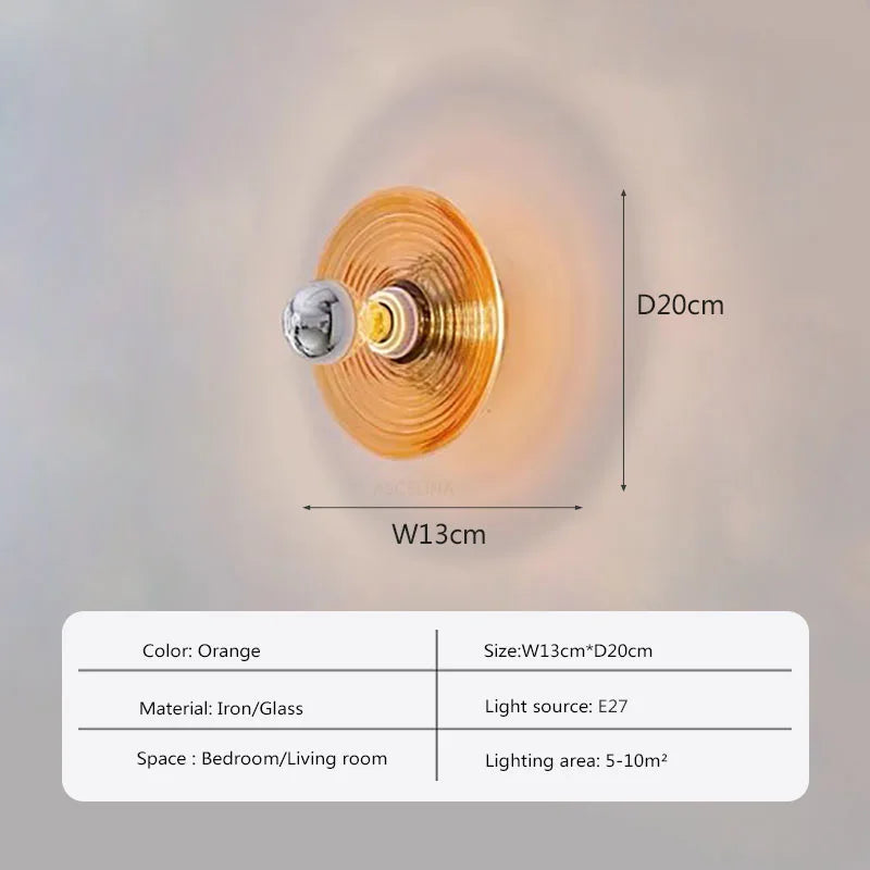 Vintage LED Szklany Kinkiet