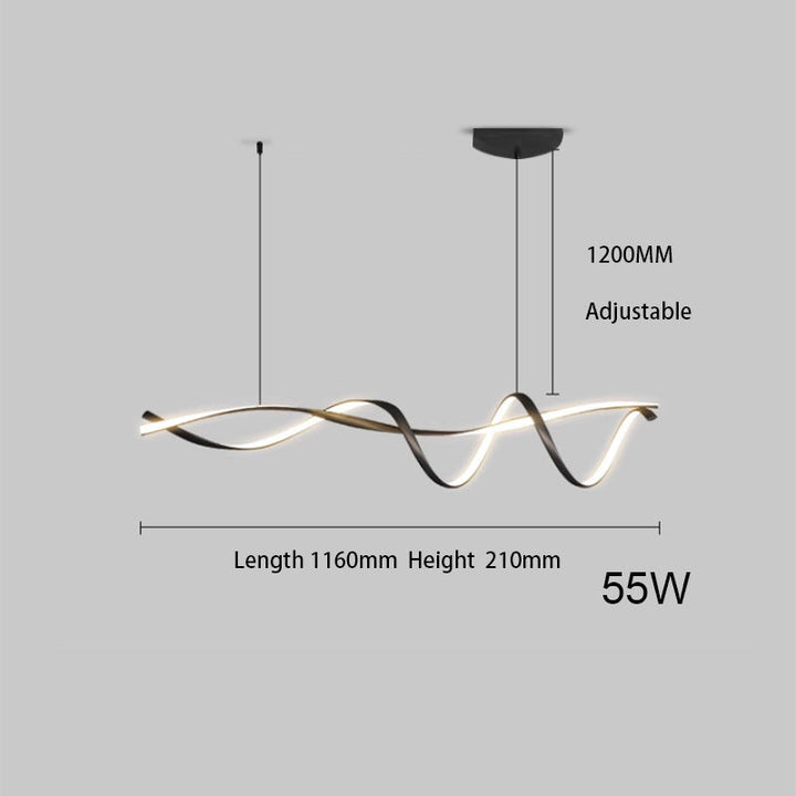 Kreatywna Czarna Nowoczesna Lampa Wisząca LED