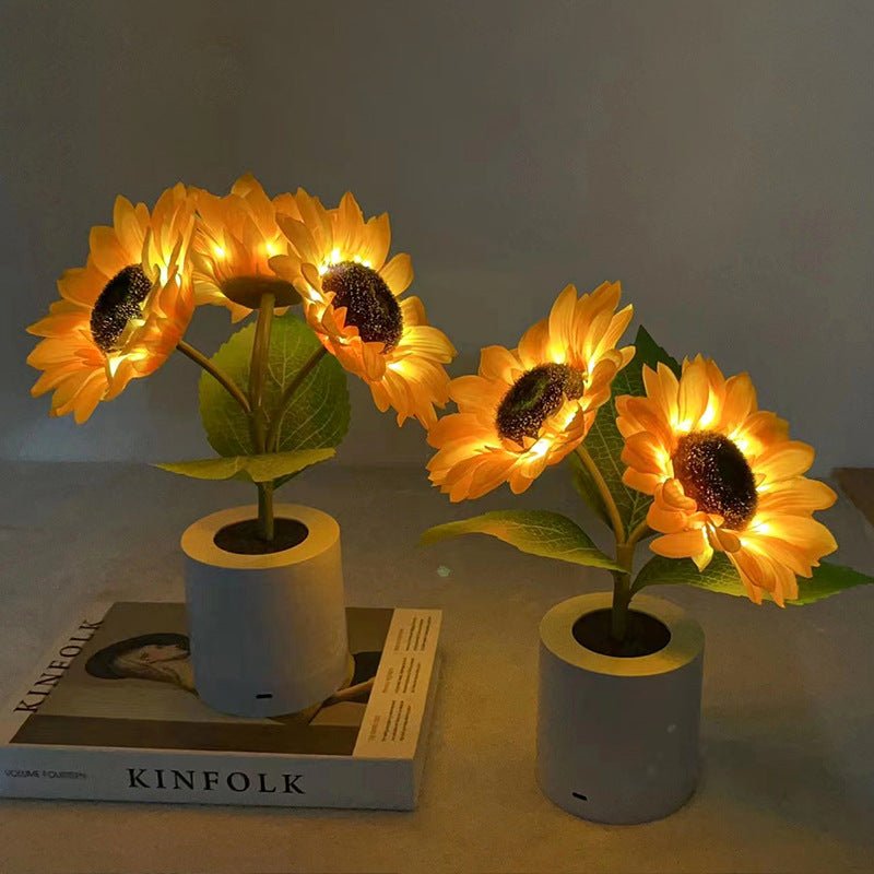 Lśniąca lampa słonecznika