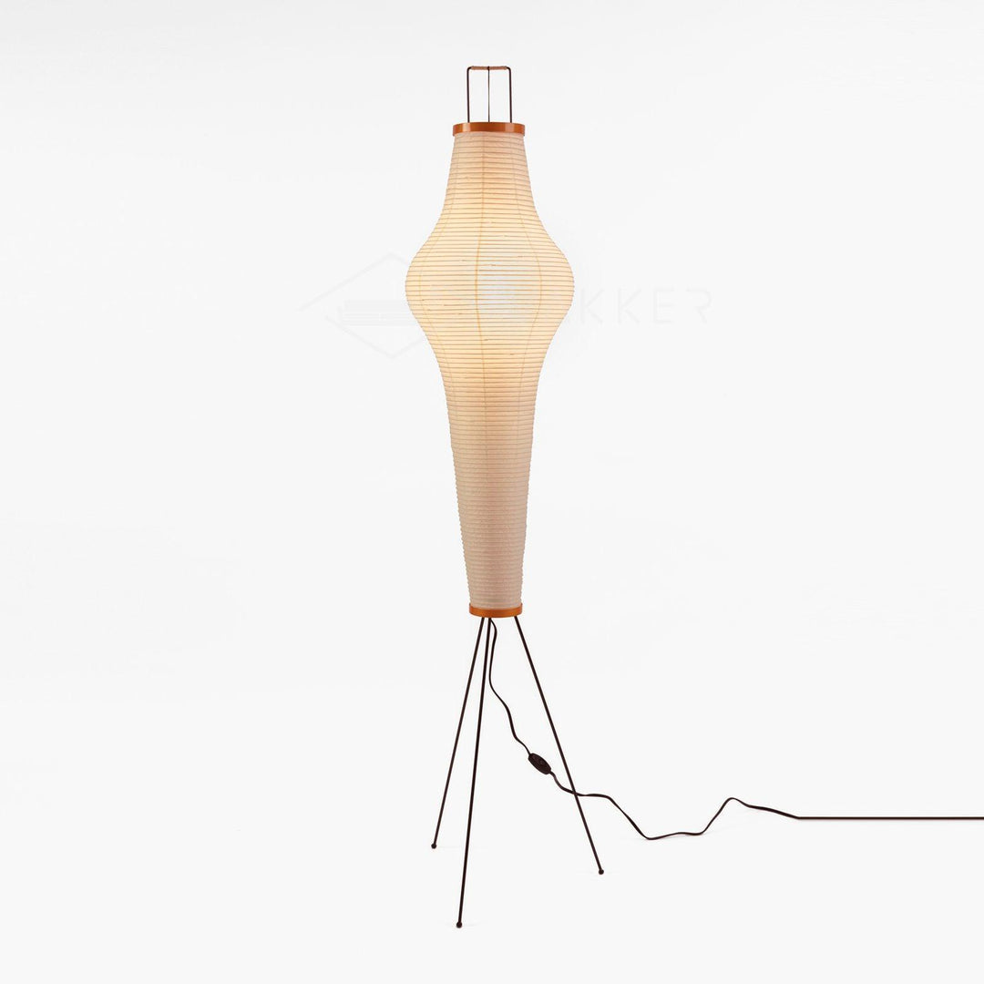 Lampa podłogowa z papieru ryżowego