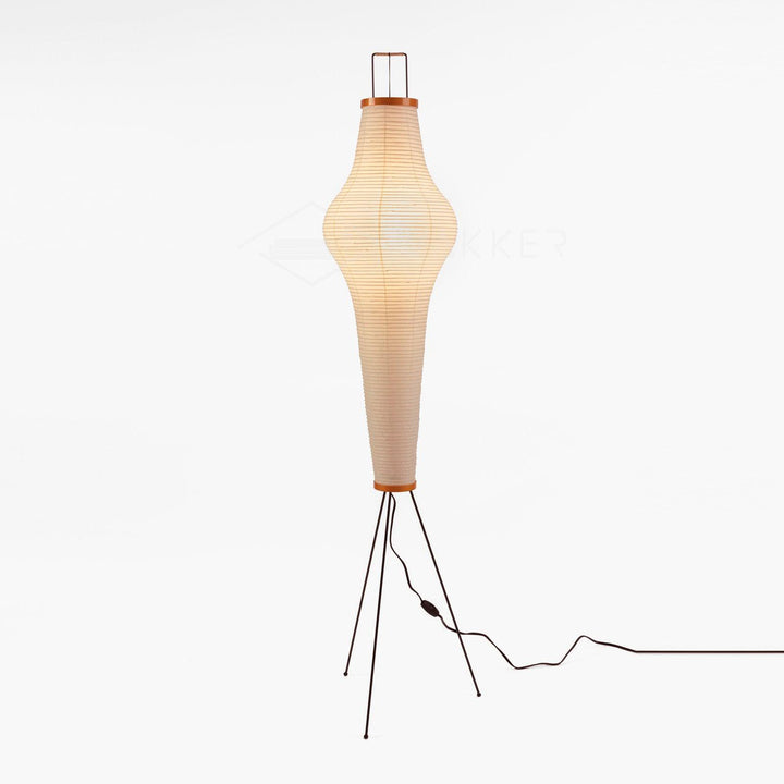 Lampa podłogowa z papieru ryżowego