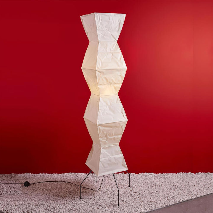Lampa podłogowa z papieru ryżowego
