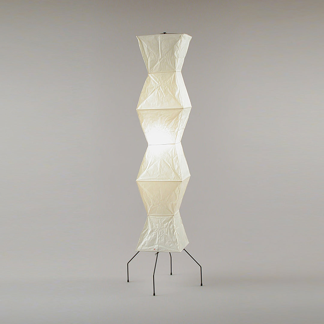 Lampa podłogowa z papieru ryżowego