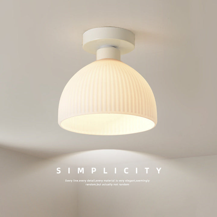 Nowoczesna Mleczna Biała Szklana Lampa sufitowa