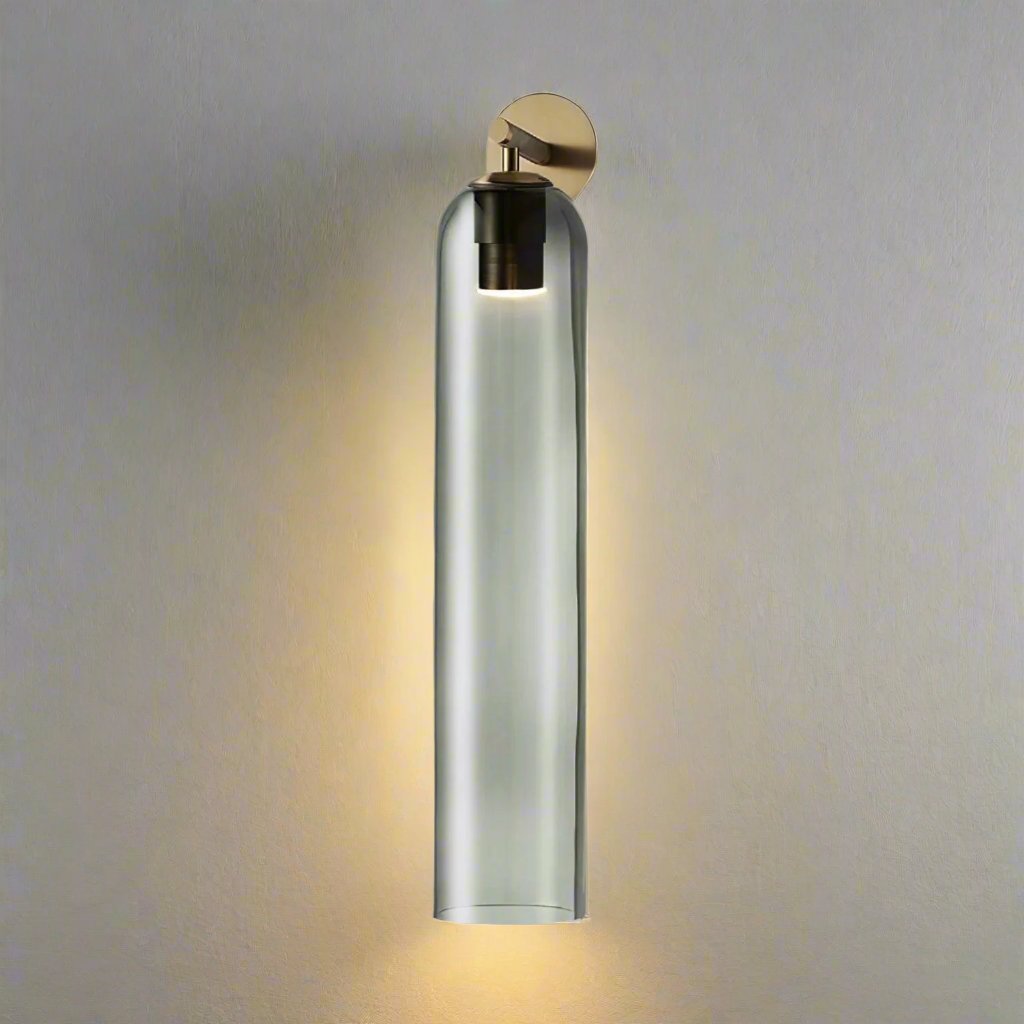 Szklana lampa ścienna