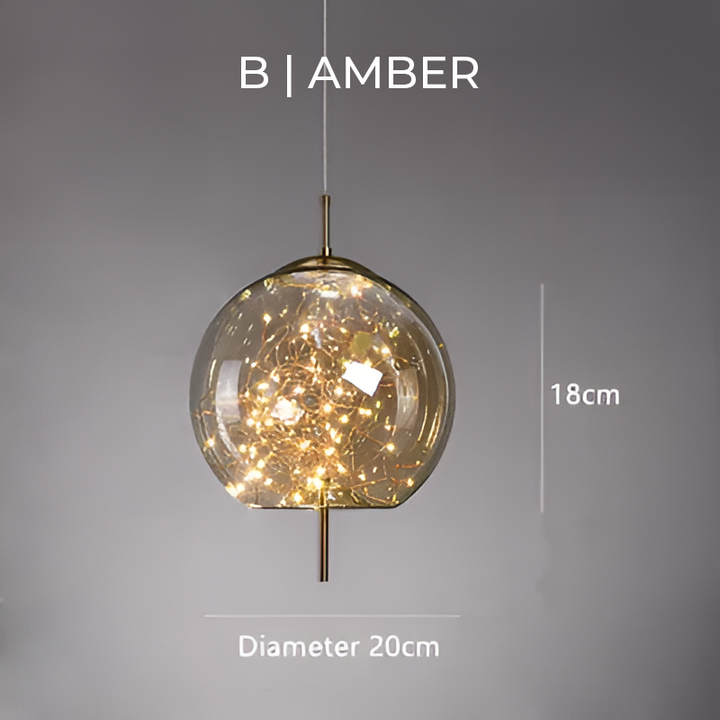 Essence | Wykwintna Lampa Wisząca z Ciemnego Szkła
