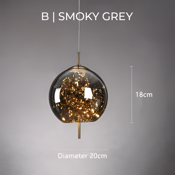 Essence | Wykwintna Lampa Wisząca z Ciemnego Szkła
