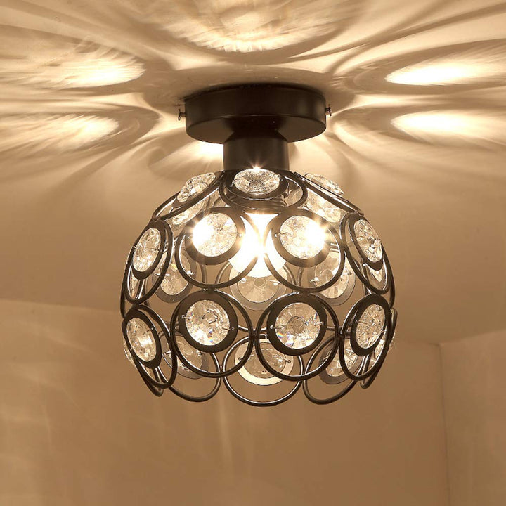 Piękna Złota Luksusowa Lampa Sufitowa w Kształcie Kuli