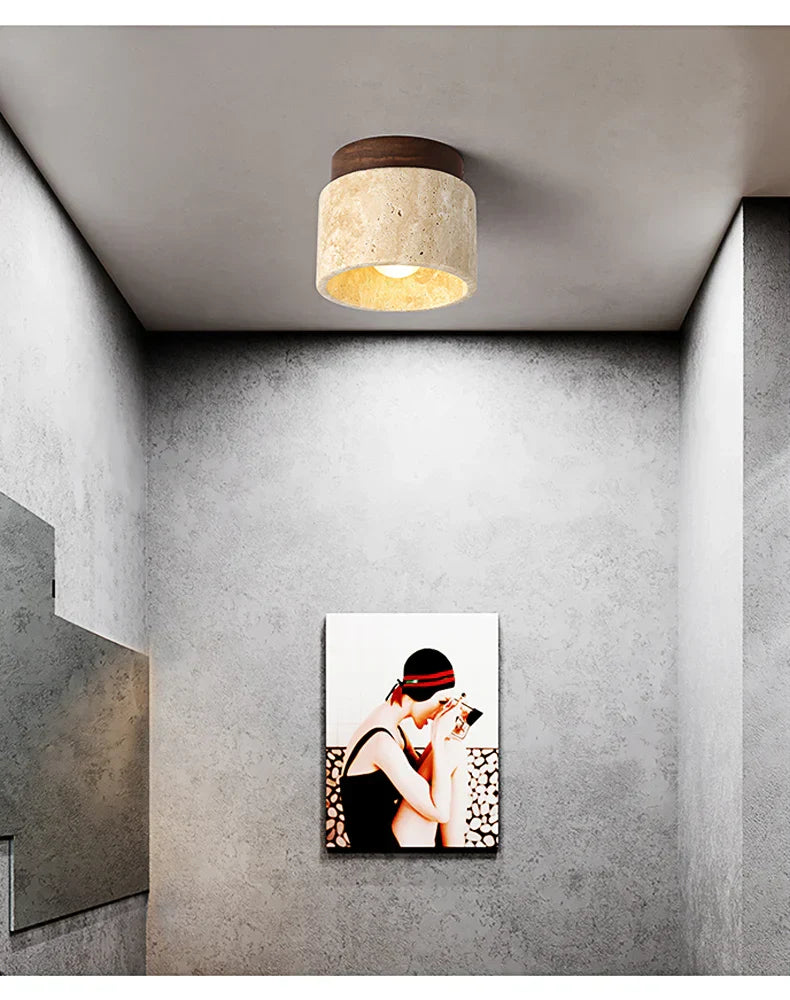 Japońska Kreatywna Lampa sufitowa w stylu kremowym