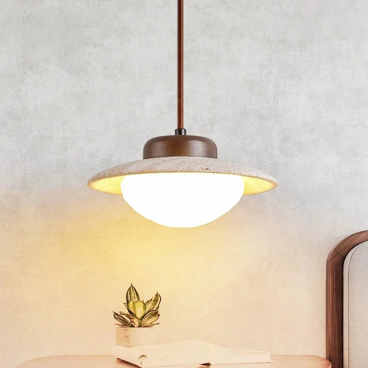 Lampa wisząca Wandmoer z kamienia