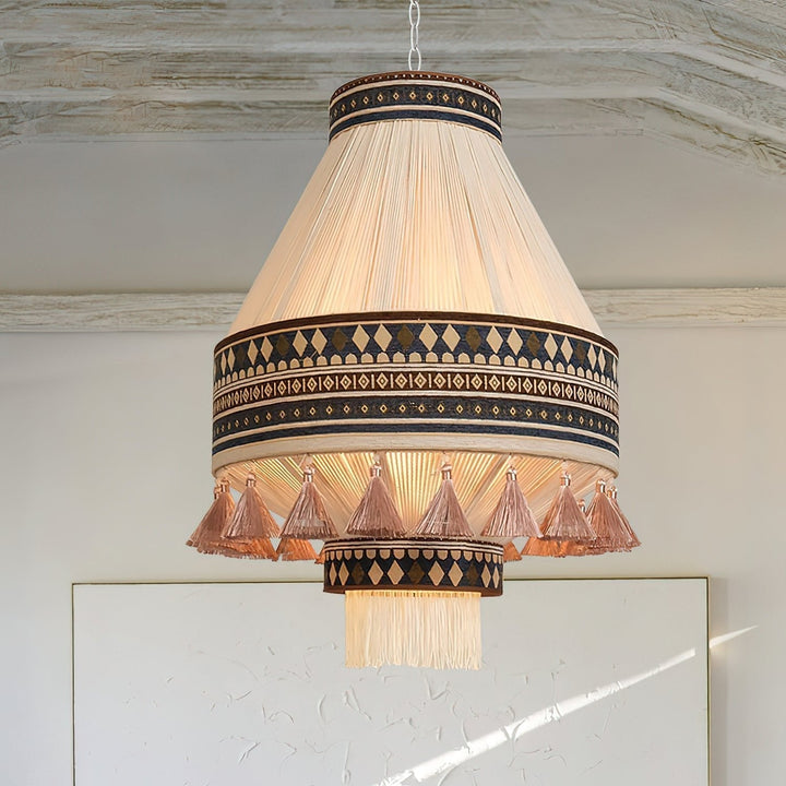 Bohemian Lampa Wisząca z Frędzlami