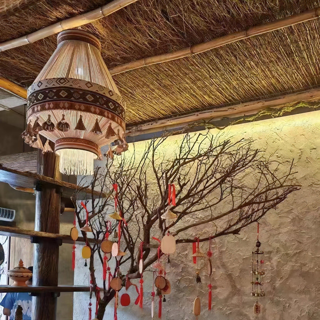 Bohemian Lampa Wisząca z Frędzlami