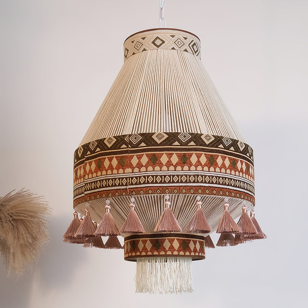 Bohemian Lampa Wisząca z Frędzlami