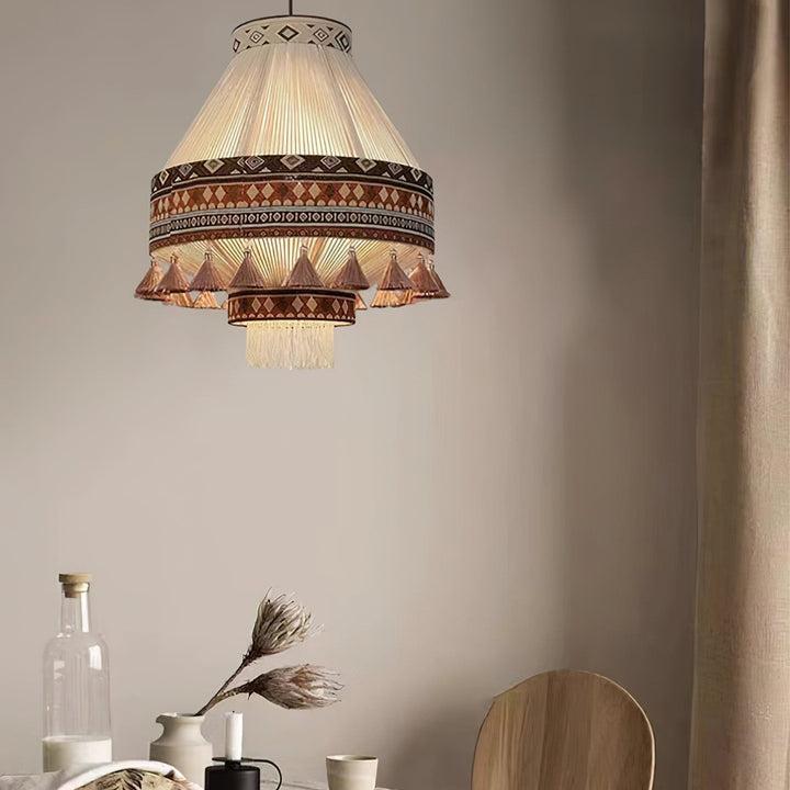 Bohemian Lampa Wisząca z Frędzlami