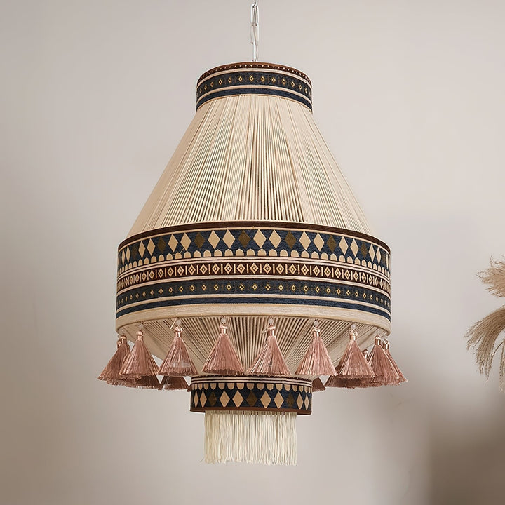 Bohemian Lampa Wisząca z Frędzlami