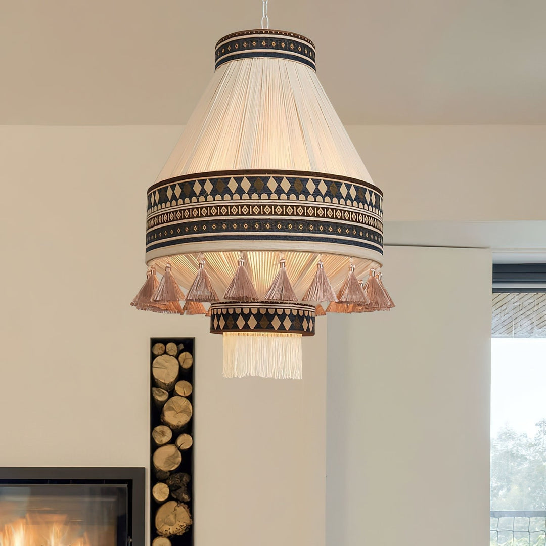 Bohemian Lampa Wisząca z Frędzlami