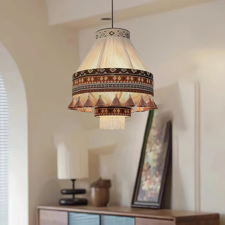 Bohemian Lampa Wisząca z Frędzlami