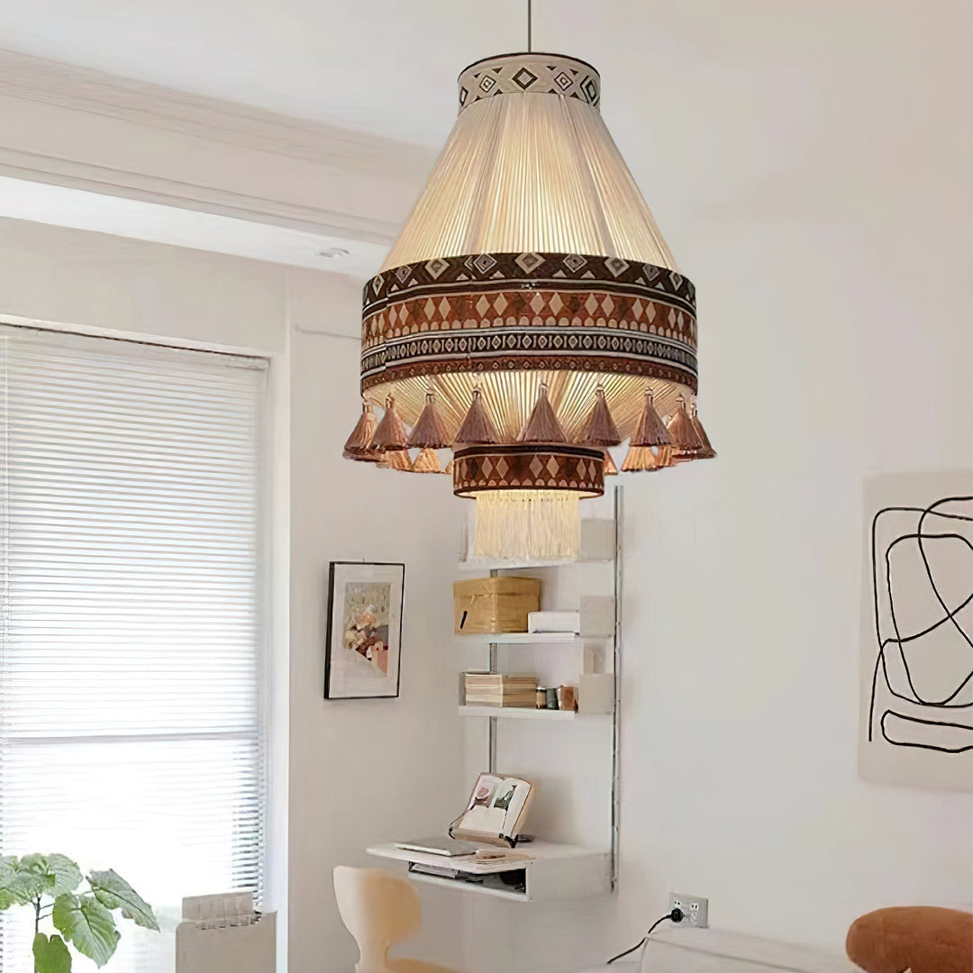 Bohemian Lampa Wisząca z Frędzlami